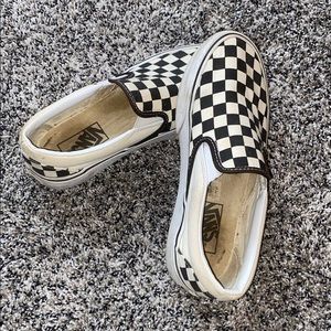Checkered platform vans